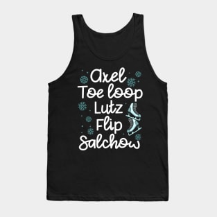 Axel, Toe Loop, Flip, Lutz, Salchow - Figure Skating Gift Tank Top